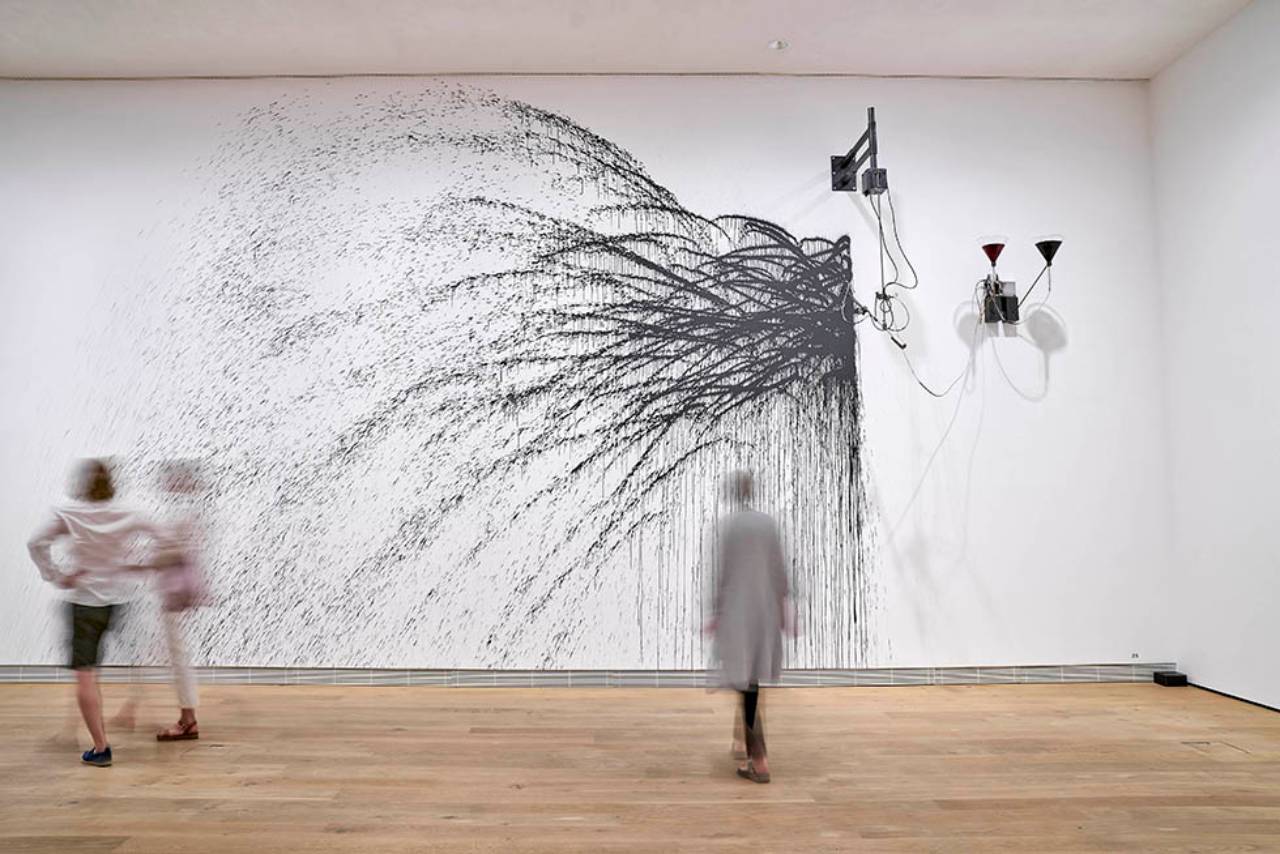 installation view Rebecca Horn, Les Amants, 1991